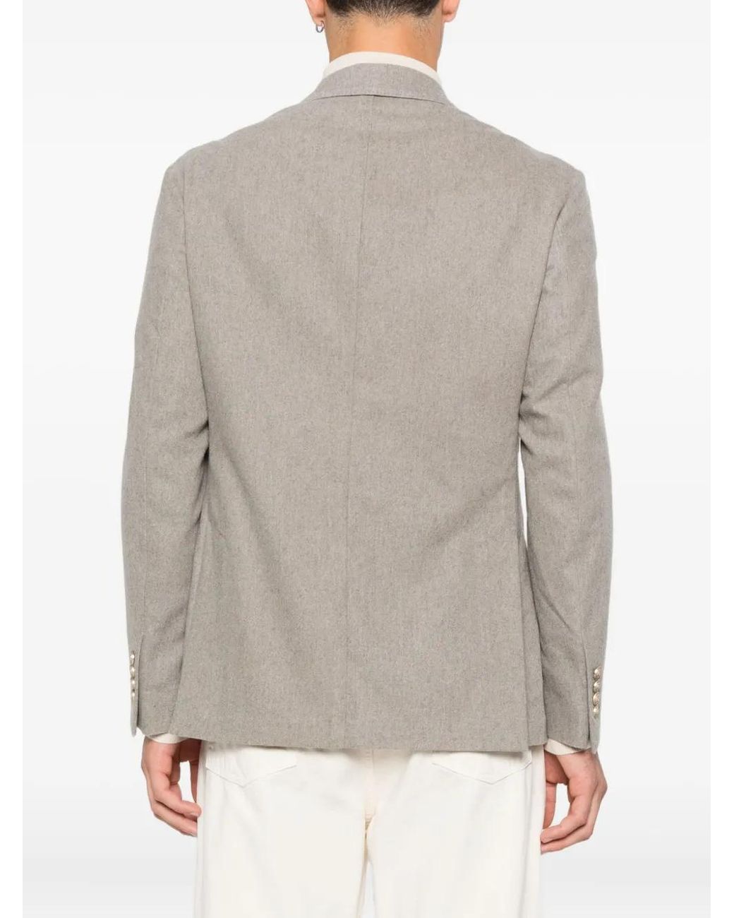 Eleventy Gray Double-Breasted Blazer for men