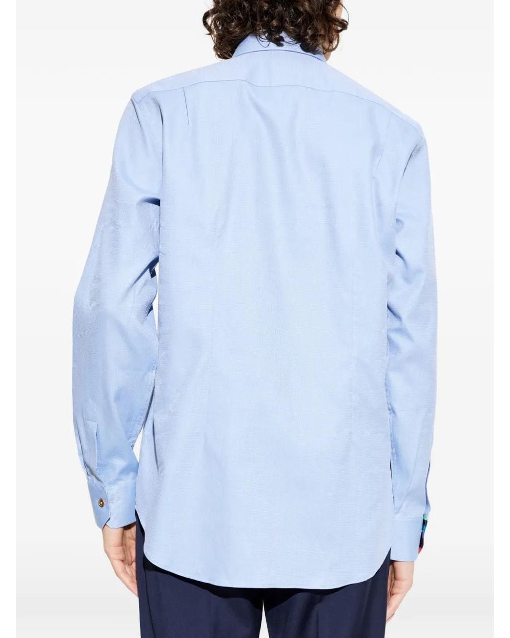 Paul Smith Blue Long-Sleeved Buttoned Shirt for men