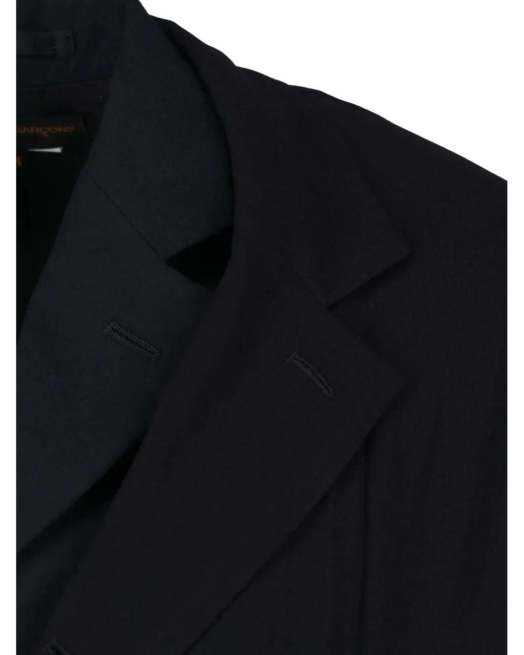 Comme des Garçons Black Layered Pearl-Button Coat