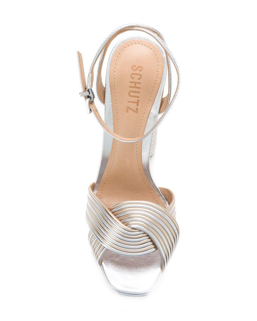 Schutz hotsell silver sandals