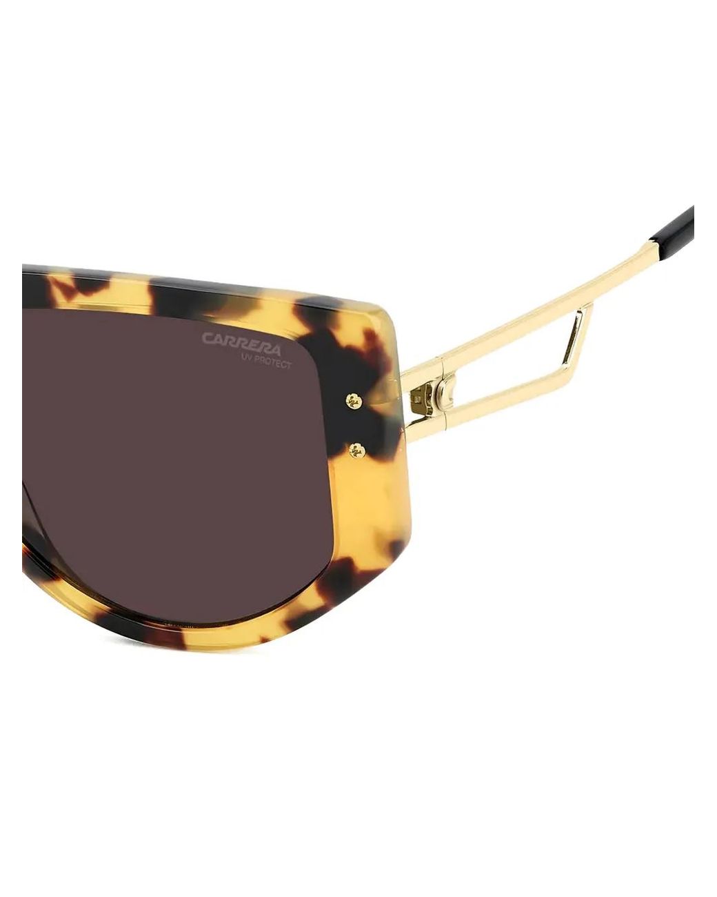 Carrera Brown Tortoiseshell-Effect Geometric-Frame Sunglasses