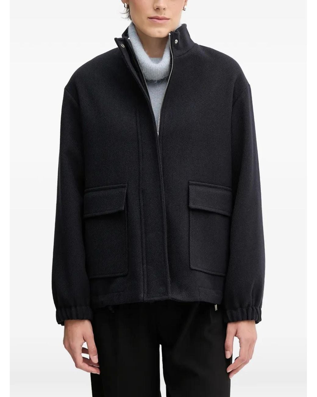 Chaqueta Con Bolsillos Con Solapa Sandro Ferrone de color Black