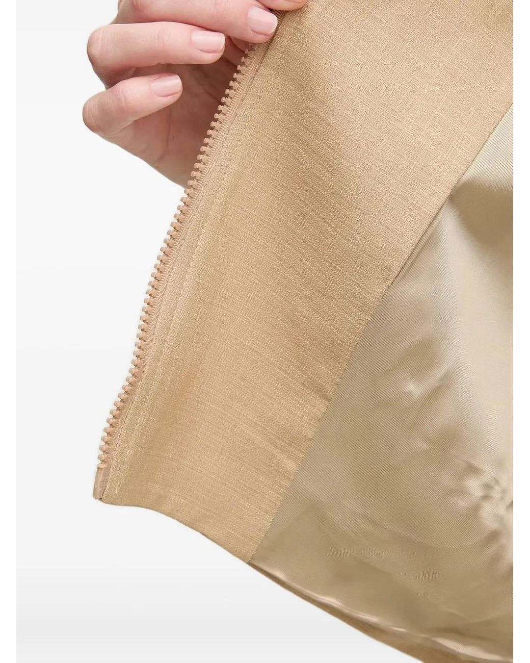 SIMONA CORSELLINI Natural Zip-Front Flap-Pocket Jacket