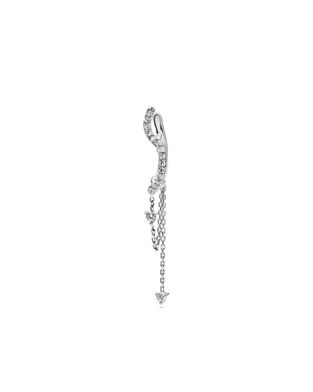 Maria Black White 14Kt Versailles Lab-Grown Diamonds Drop Huggie Earring