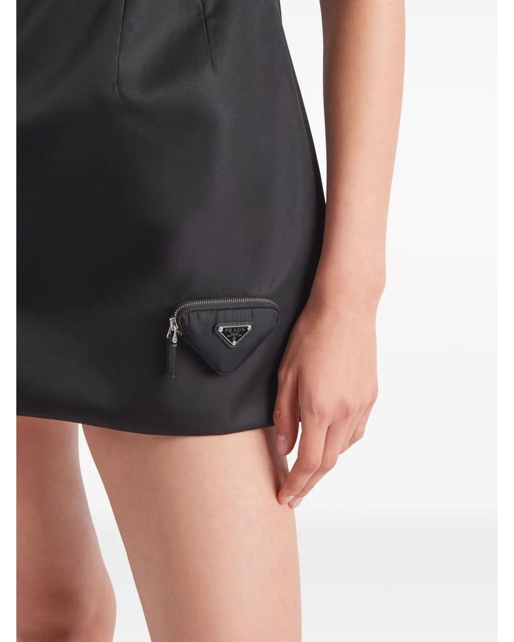 PRADA Re-Nylon Mini Dress Black SS25【新作】注目商品 Prada Re-Nylon mini-dress | Black | FARFETCH
