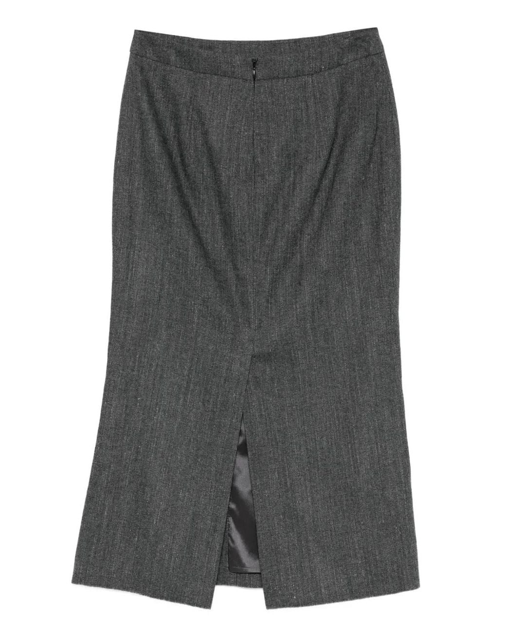 Seventy Gray Flared Midi Skirt