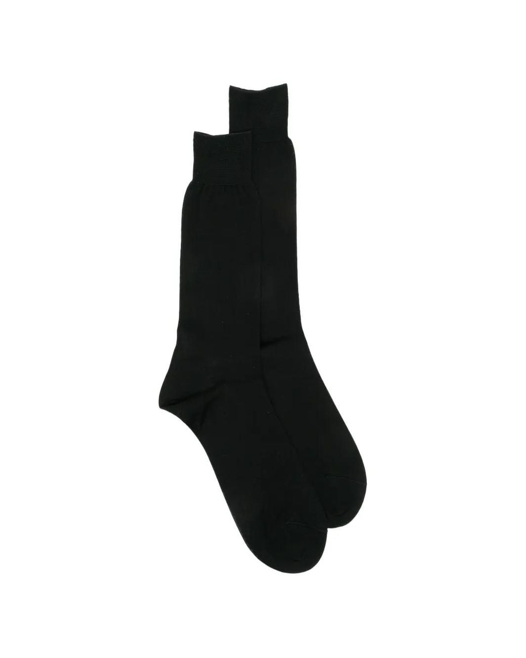 Zegna Black Logo-Print Socks