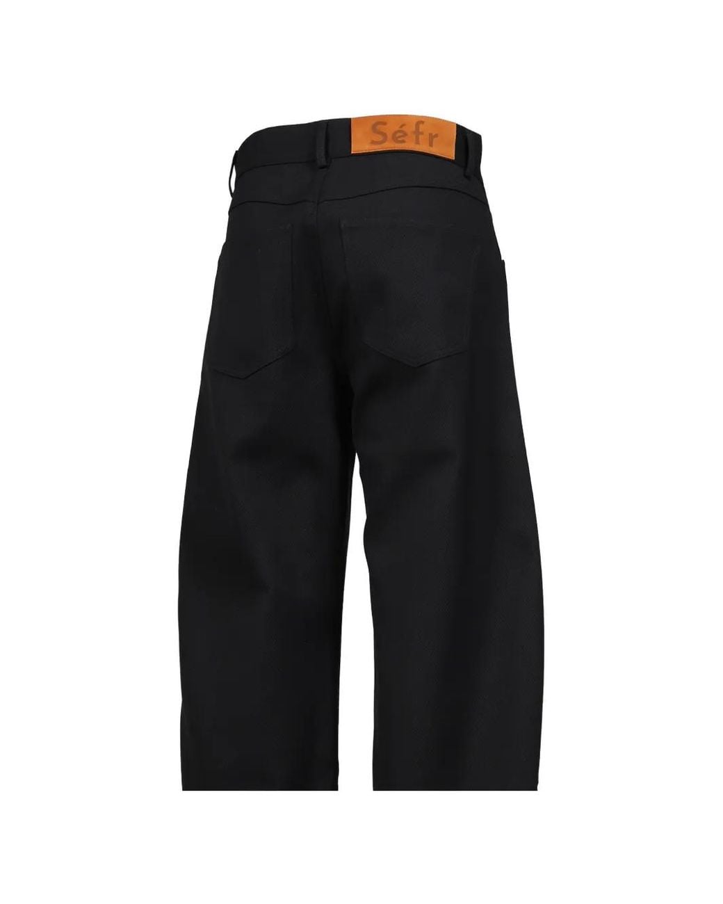 Séfr Black Oktai Barrel-Leg Trousers for men
