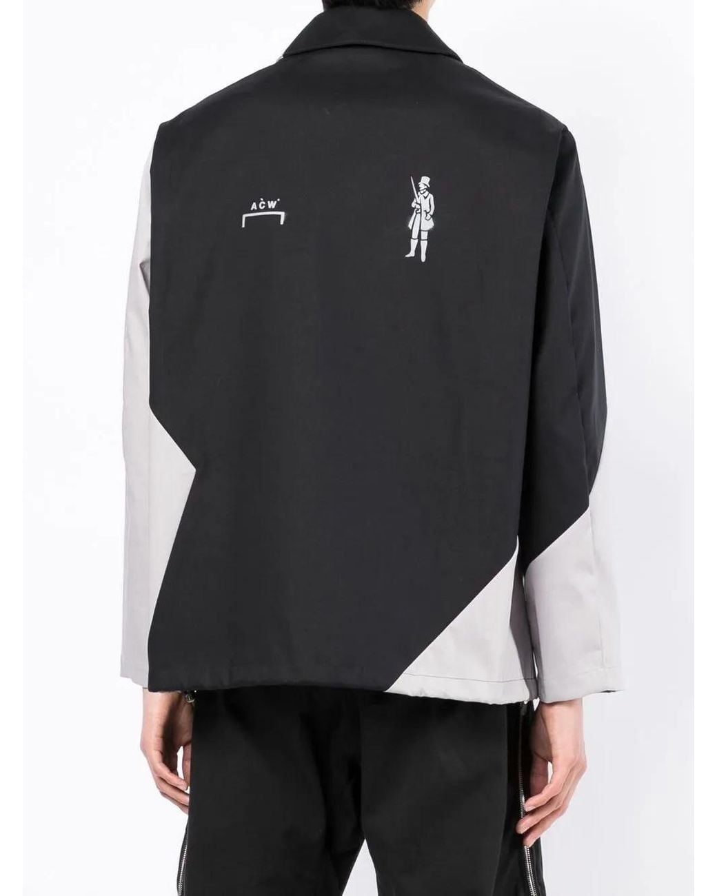A_COLD_WALL* Black Colour-Block Panelled Shirt Jacket for men