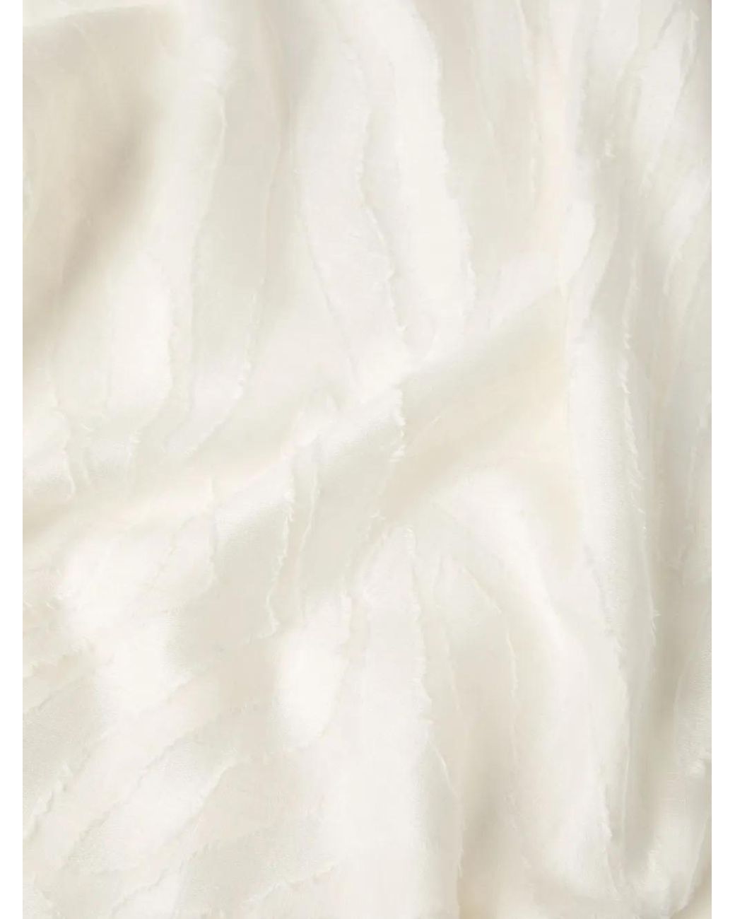 Brunello Cucinelli White Linen Jacquard Scarf