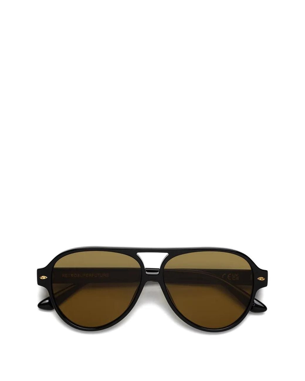 Retrosuperfuture Black Ombra Pilot-Frame Sunglasses