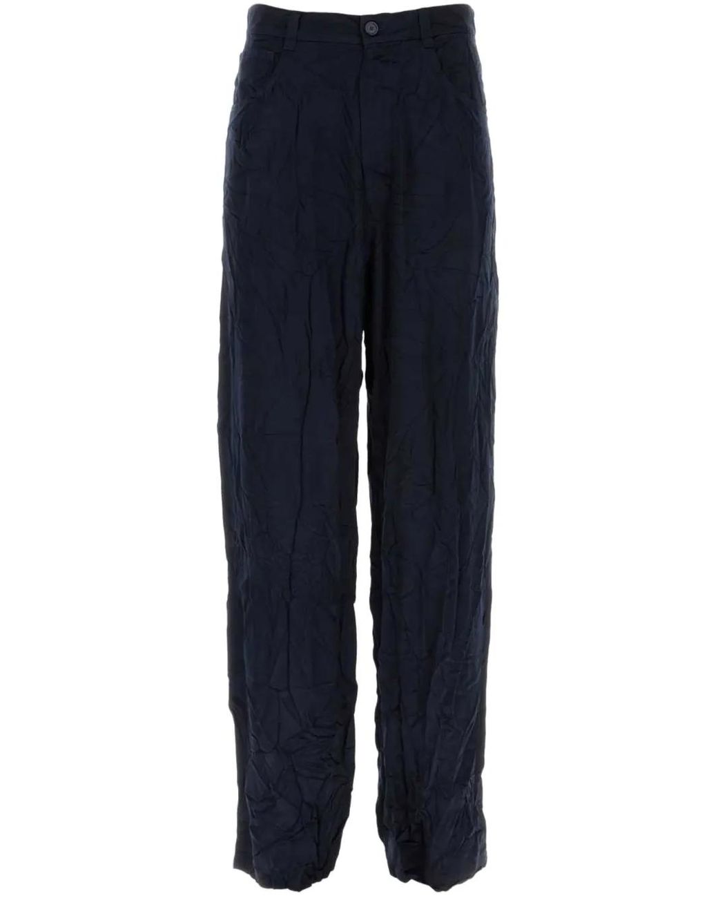 Balenciaga Black High-Waist Straight-Leg Trousers