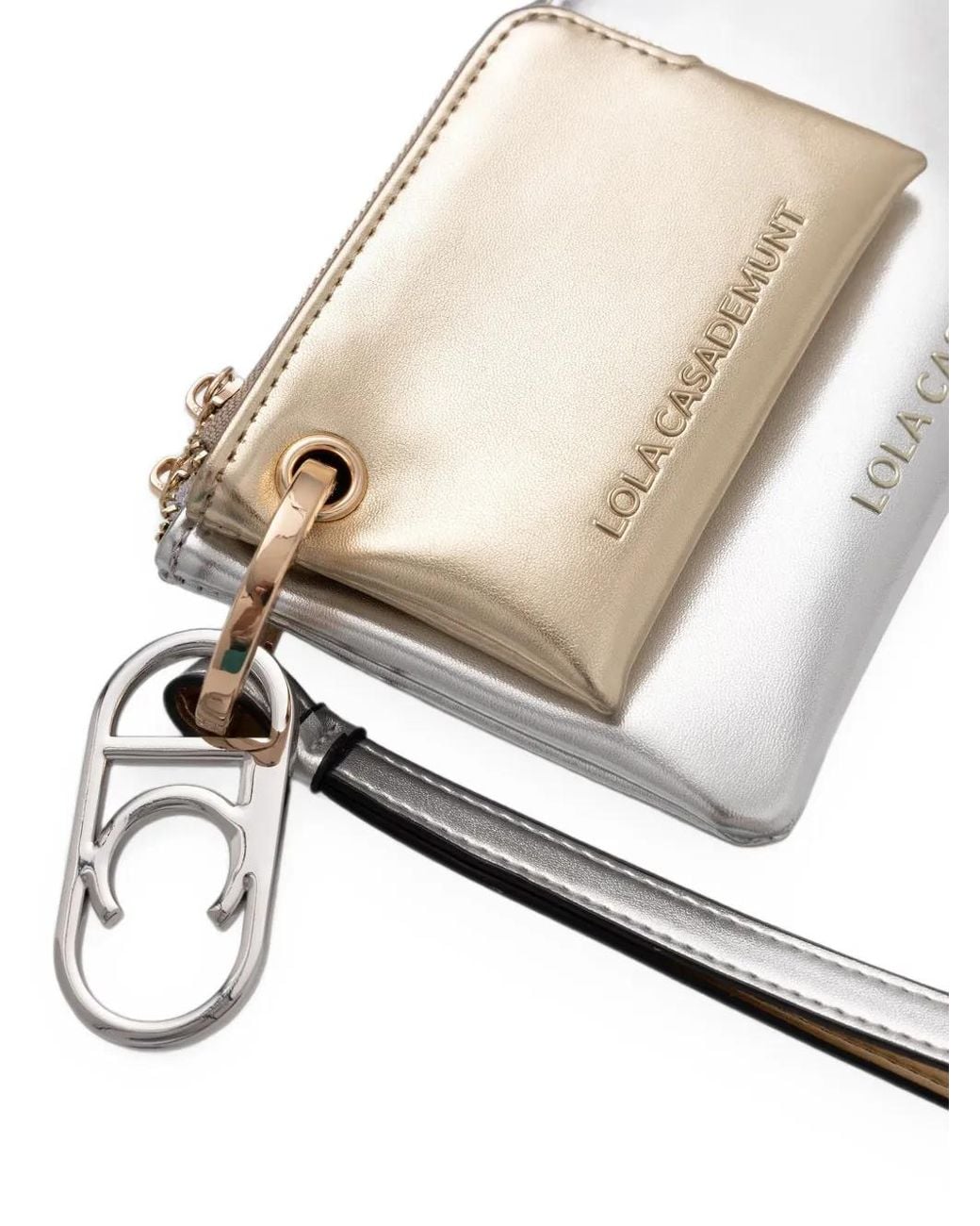 Lola Casademunt Natural Logo-Lettering Wristlet Purse