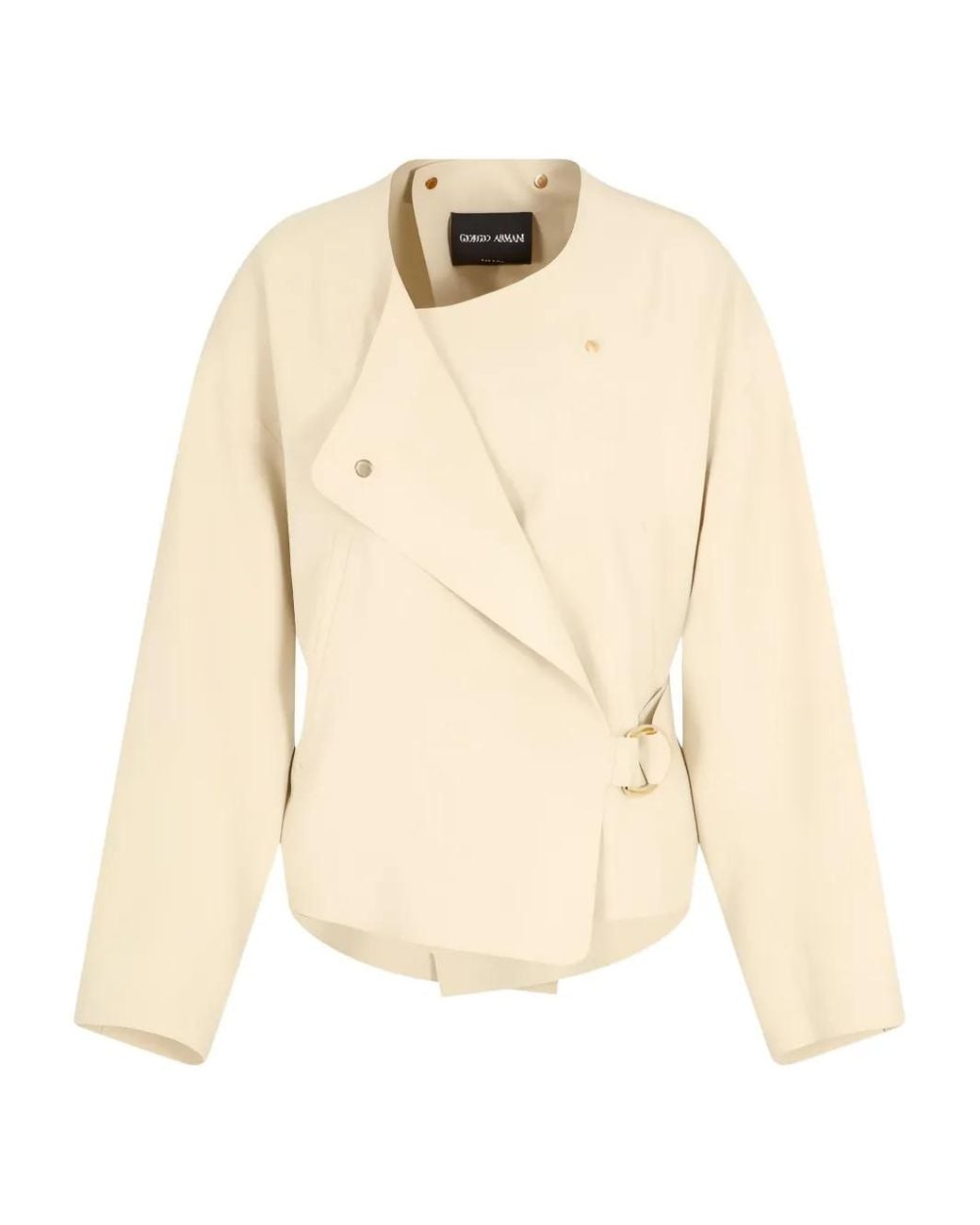 Giorgio Armani Natural Wrap-Design Jacket