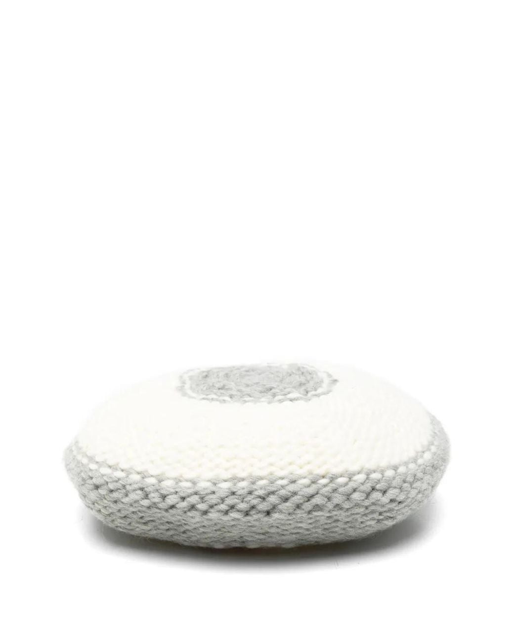 Stine Goya White Chunky-Knit Beret