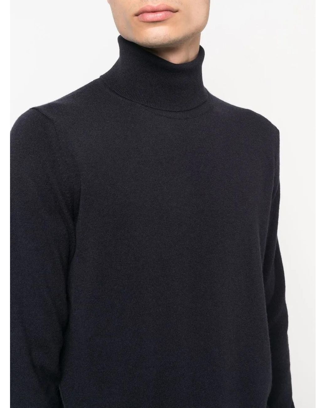 Corneliani Blue Long-Sleeve Roll-Neck Jumper for men