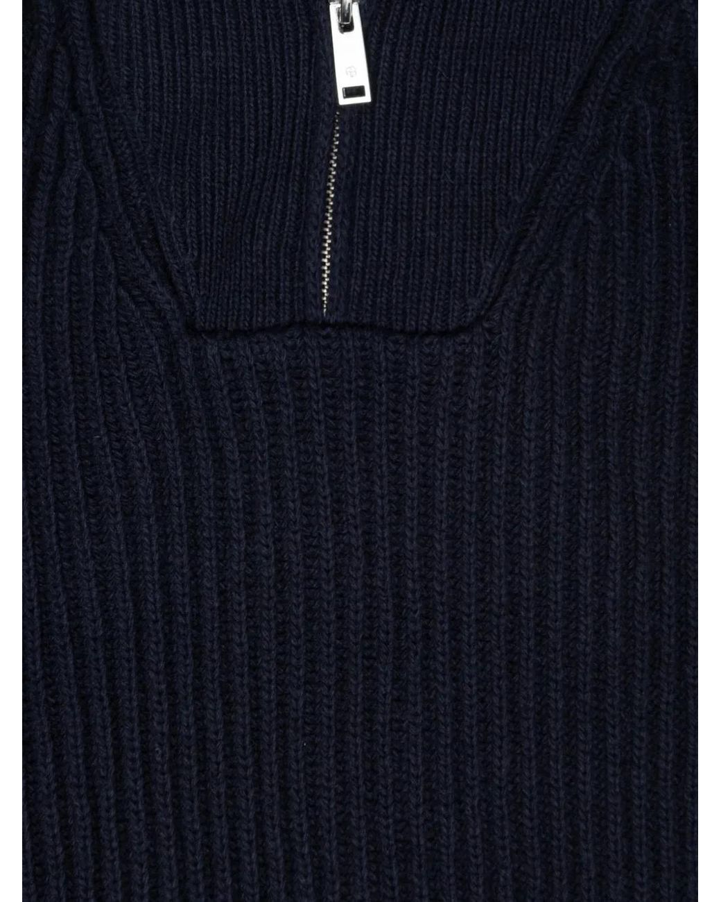 Anine Bing Blue Zip-Up Knitwear