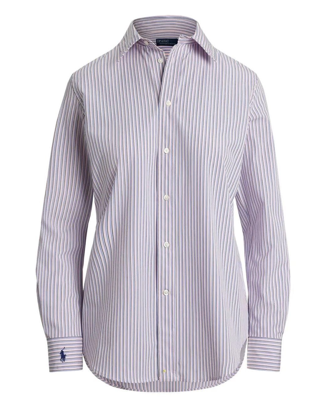Polo Ralph Lauren Purple Striped Long-Sleeve Shirt