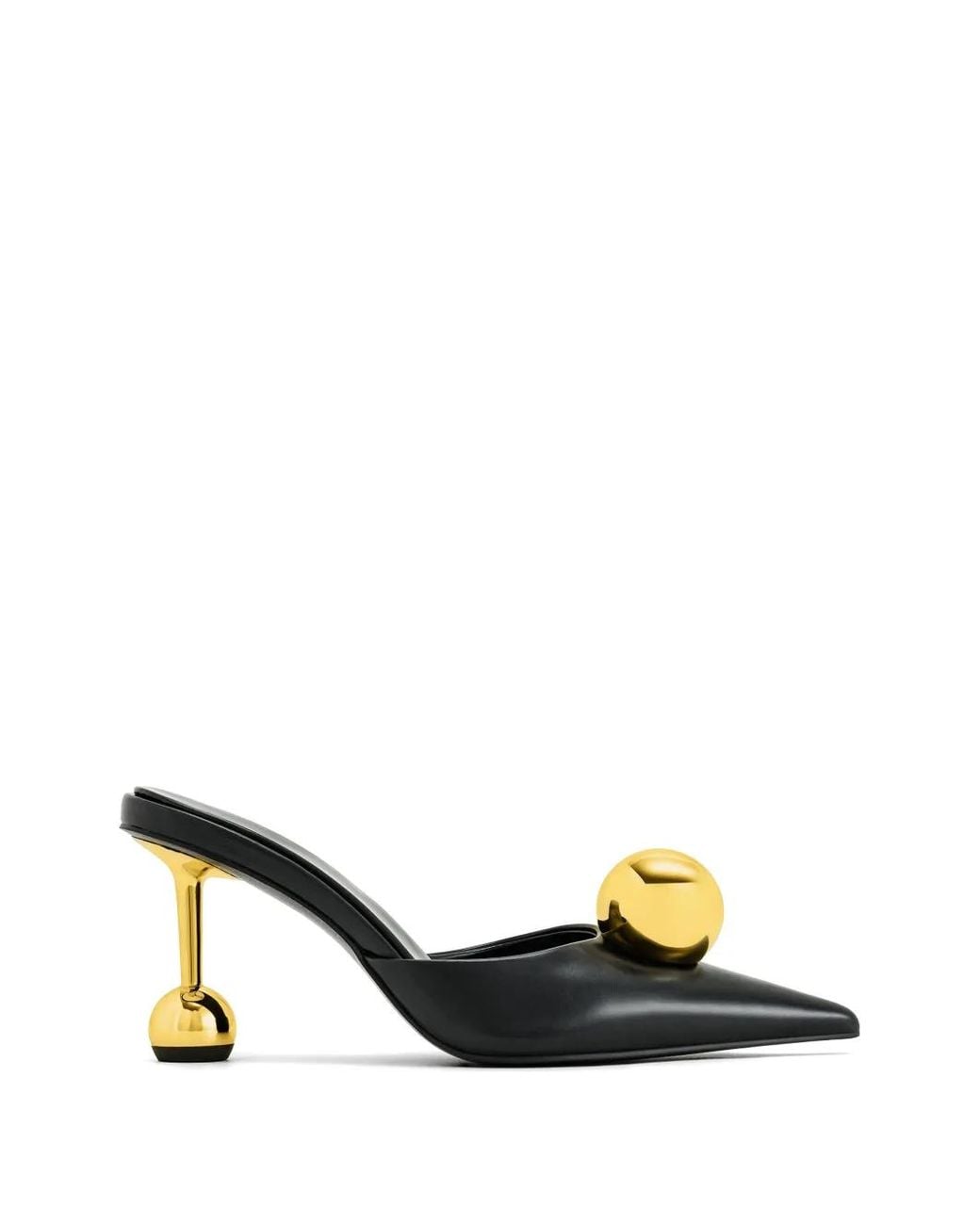 JW PEI Black Mules Sofia À Talon