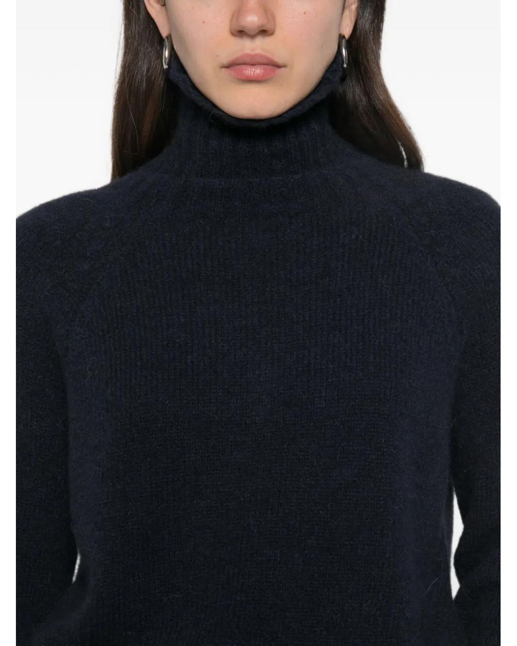 Jucca Blue Roll-Neck Raglan-Sleeve Sweater