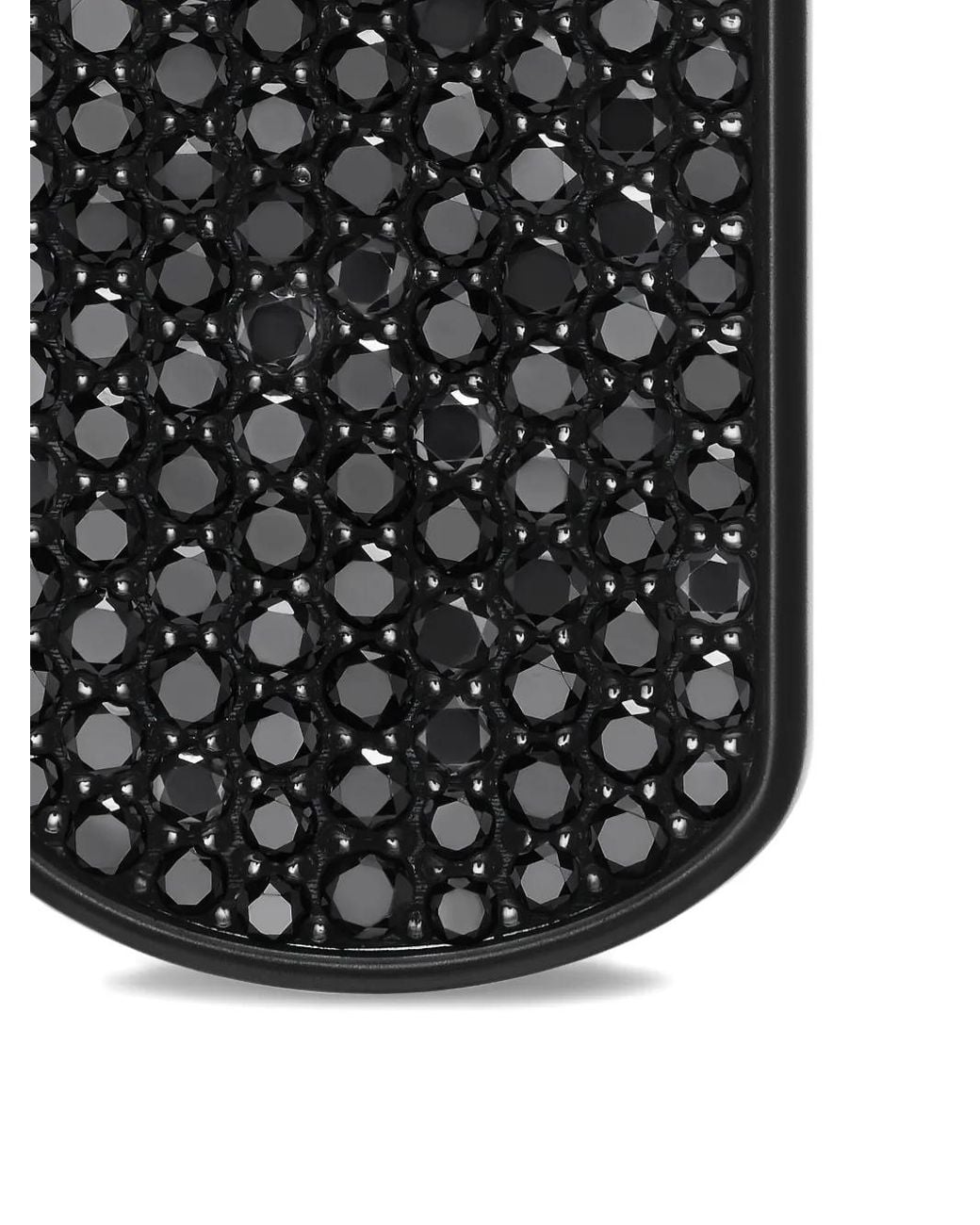 David Yurman Black Sterling Chevron Diamond Tag (27Mm) for men