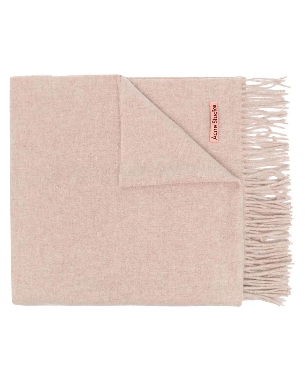 Écharpe En Laine À Franges Acne en coloris Pink