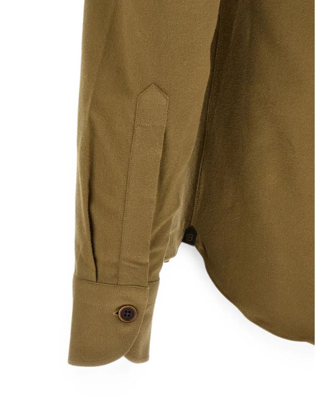 Borriello Green Long-Sleeves Cotton Shirt for men