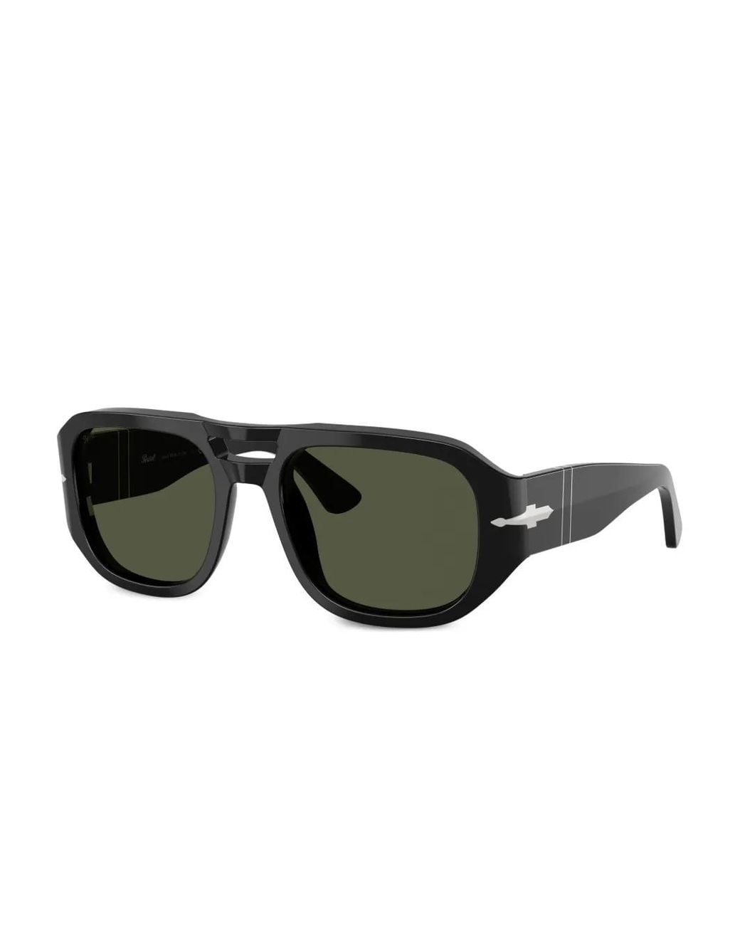Persol Green Rectangle-Frame Sunglasses
