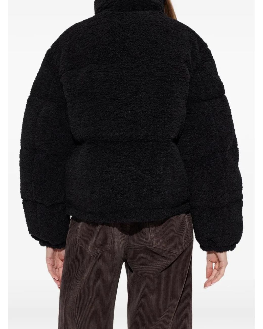 Canada Goose Black Fallon Fleece-Textured Puffer Jacket