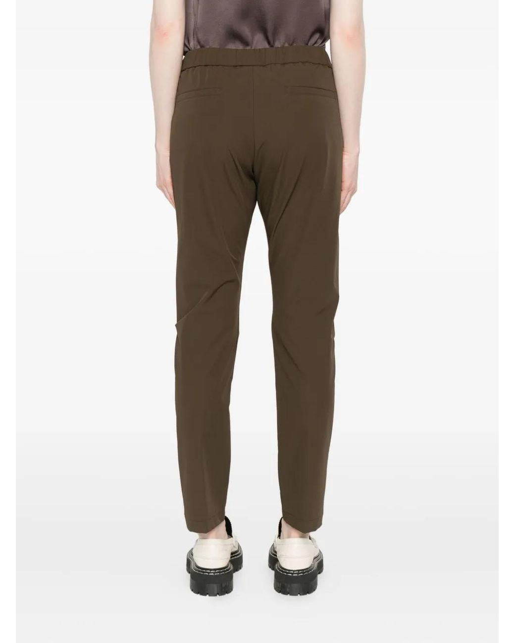 Herno Brown Pleated Drawstring Trousers