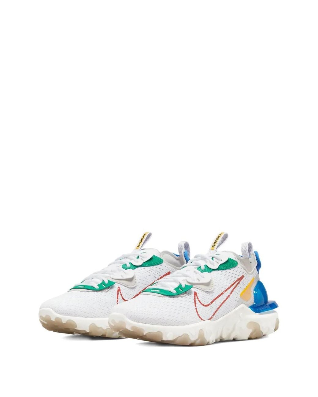Nike White React Vision Lace-Up Sneakers for men
