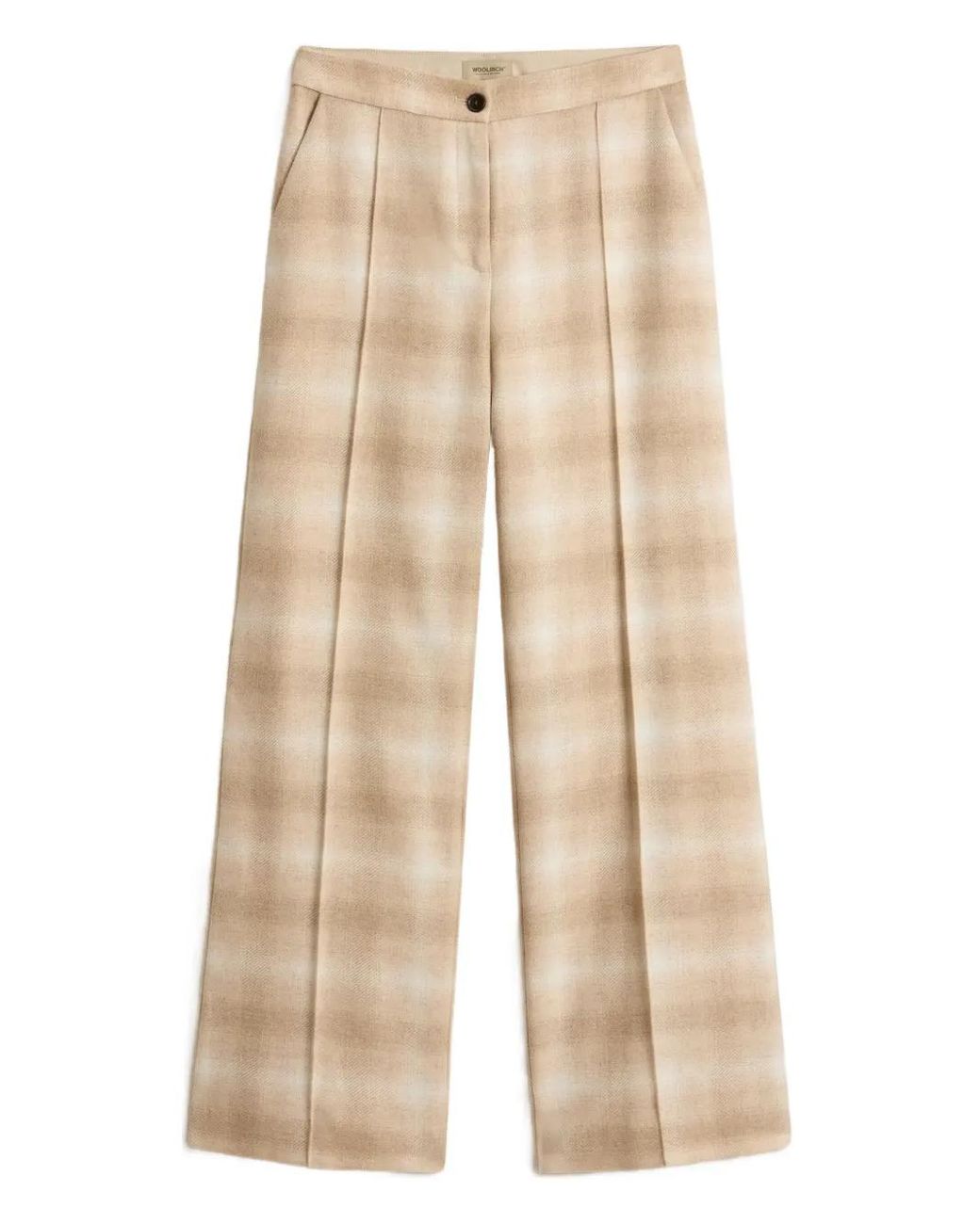 Woolrich Natural Plaid Trousers