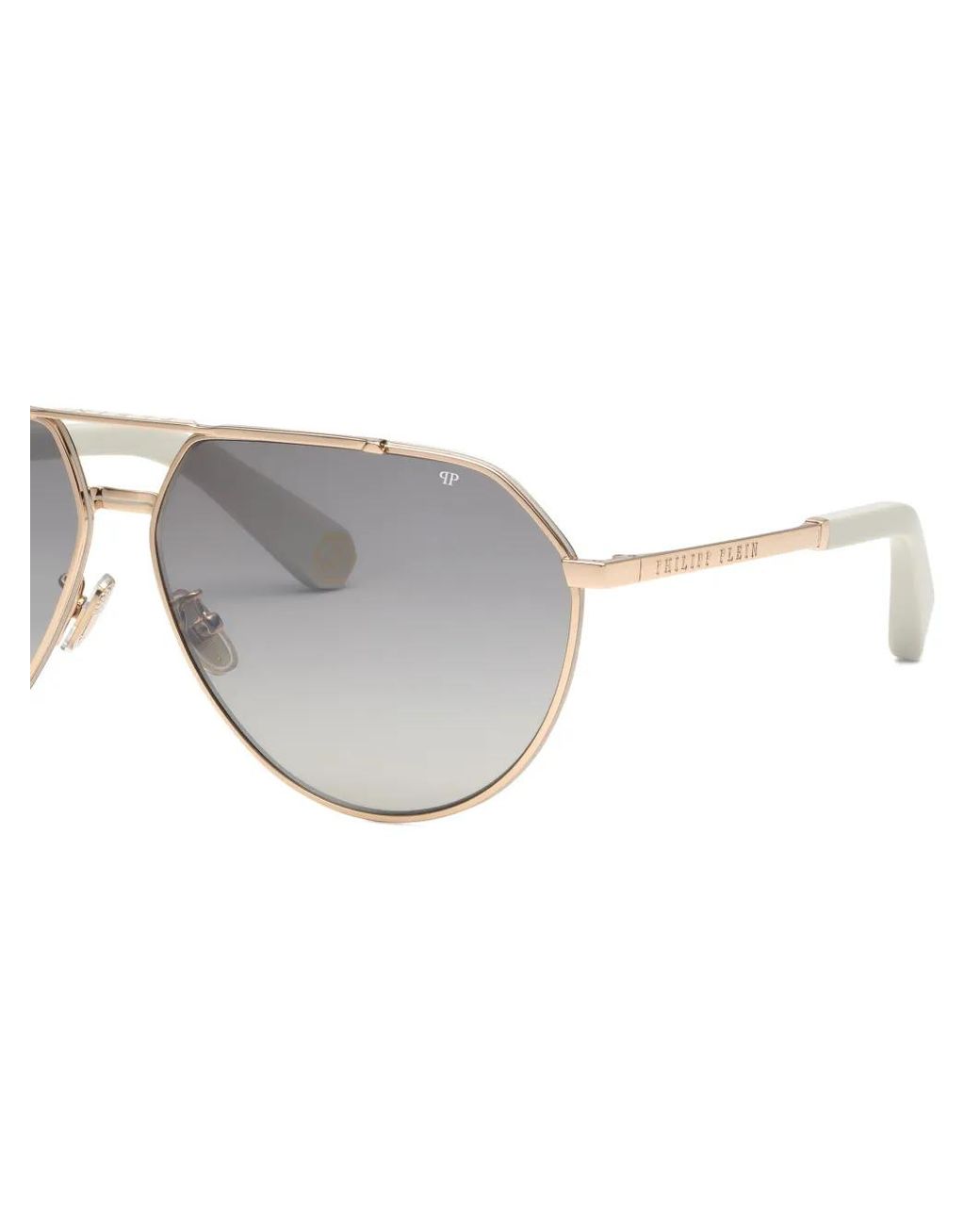 Philipp Plein Gray Pilot Sunglasses for men
