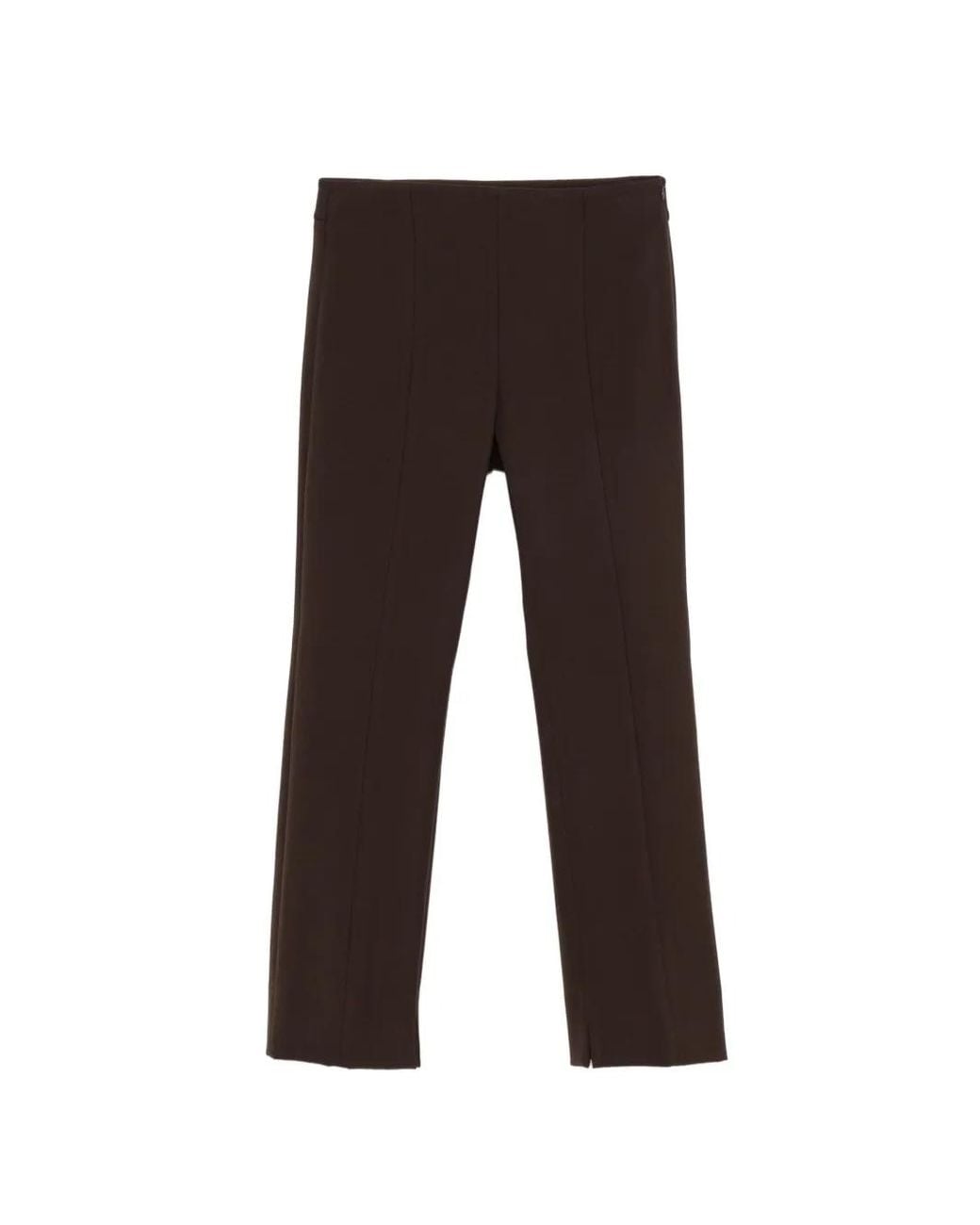 Peserico Black Pantalon À Fentes Latérales