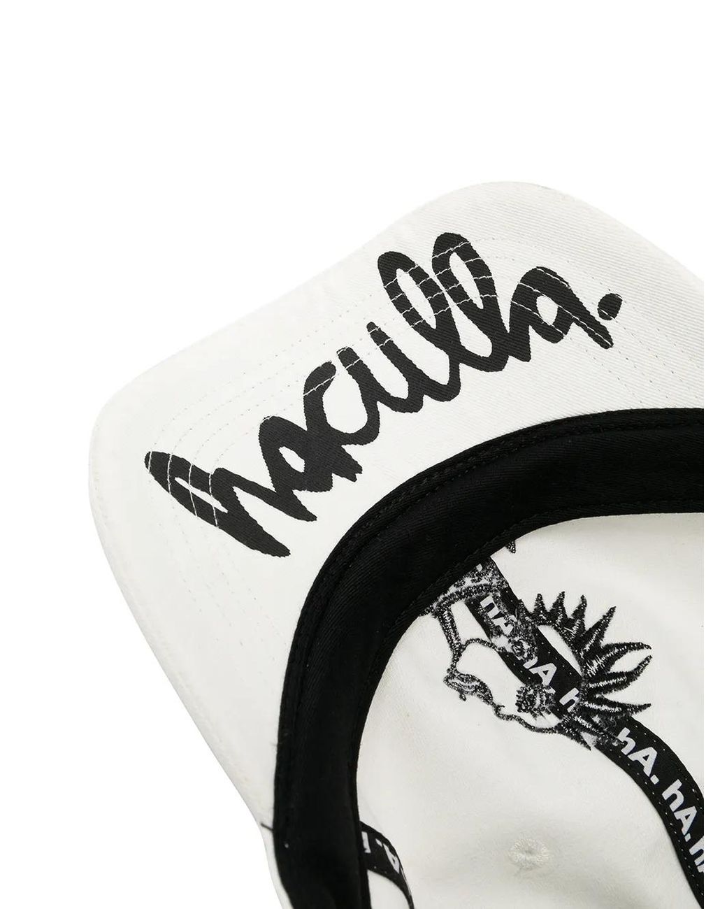 Haculla White Embroidered-Logo Baseball Cap for men