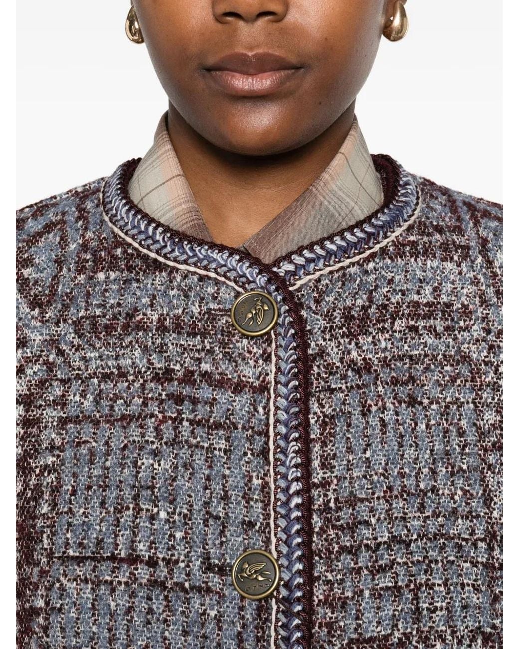 Abrigo En Jacquard Etro de color Gray