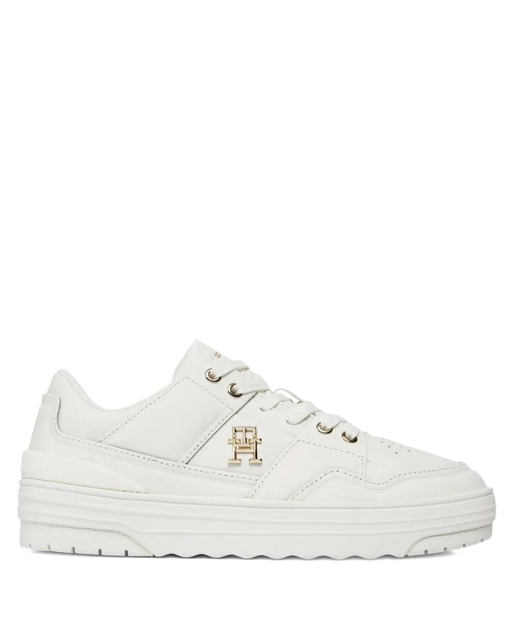 Tommy Hilfiger White Panelled Sneakers