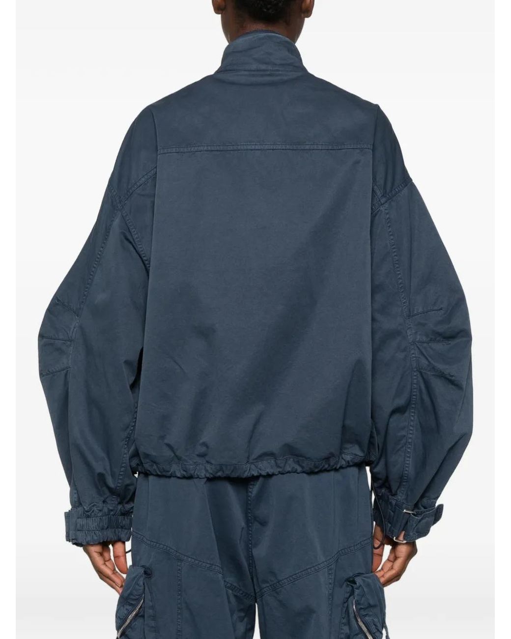 The Attico Blue Washed Bomber Jacket