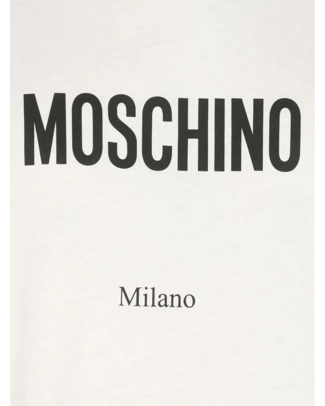Moschino White Logo-Print T-Shirt for men