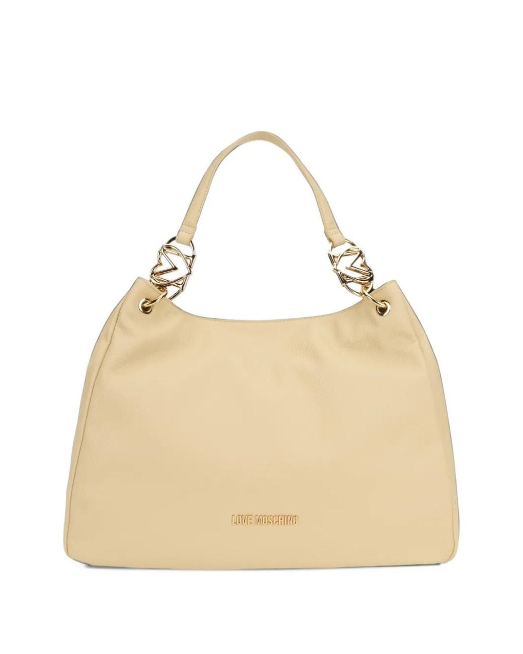 Love Moschino Natural Logo-Plaque Tote Bag