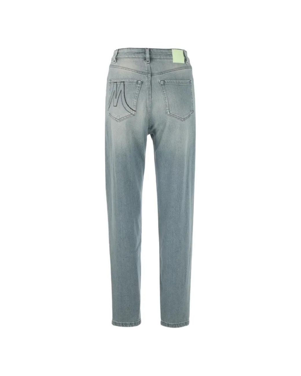 Marc Cain Blue Logo-Patch Belt-Loop Jeans