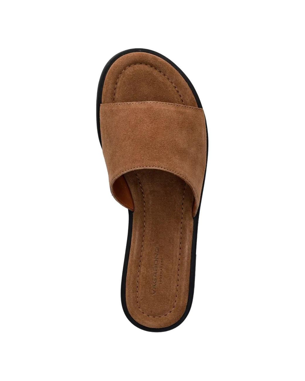 Vagabond Brown Sandales Zaida En Daim Sans Fermeture