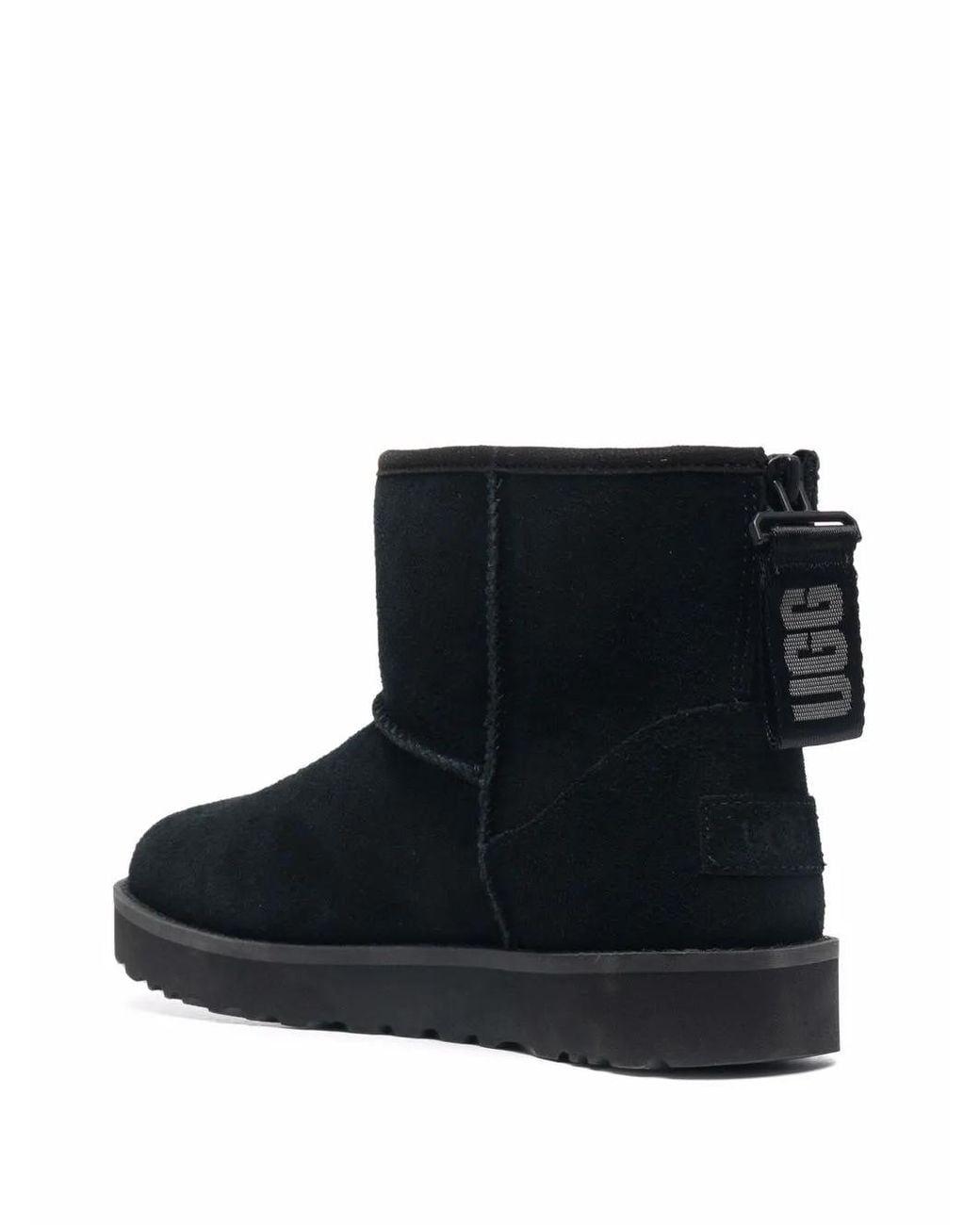 Ugg Black Women's Classic Mini Logo Zip Classic Mini Logo Zip