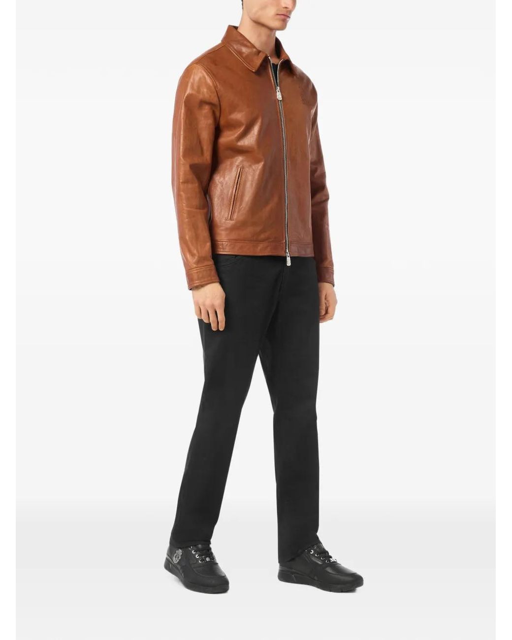 Billionaire Brown Logo-Embroidered Jacket for men