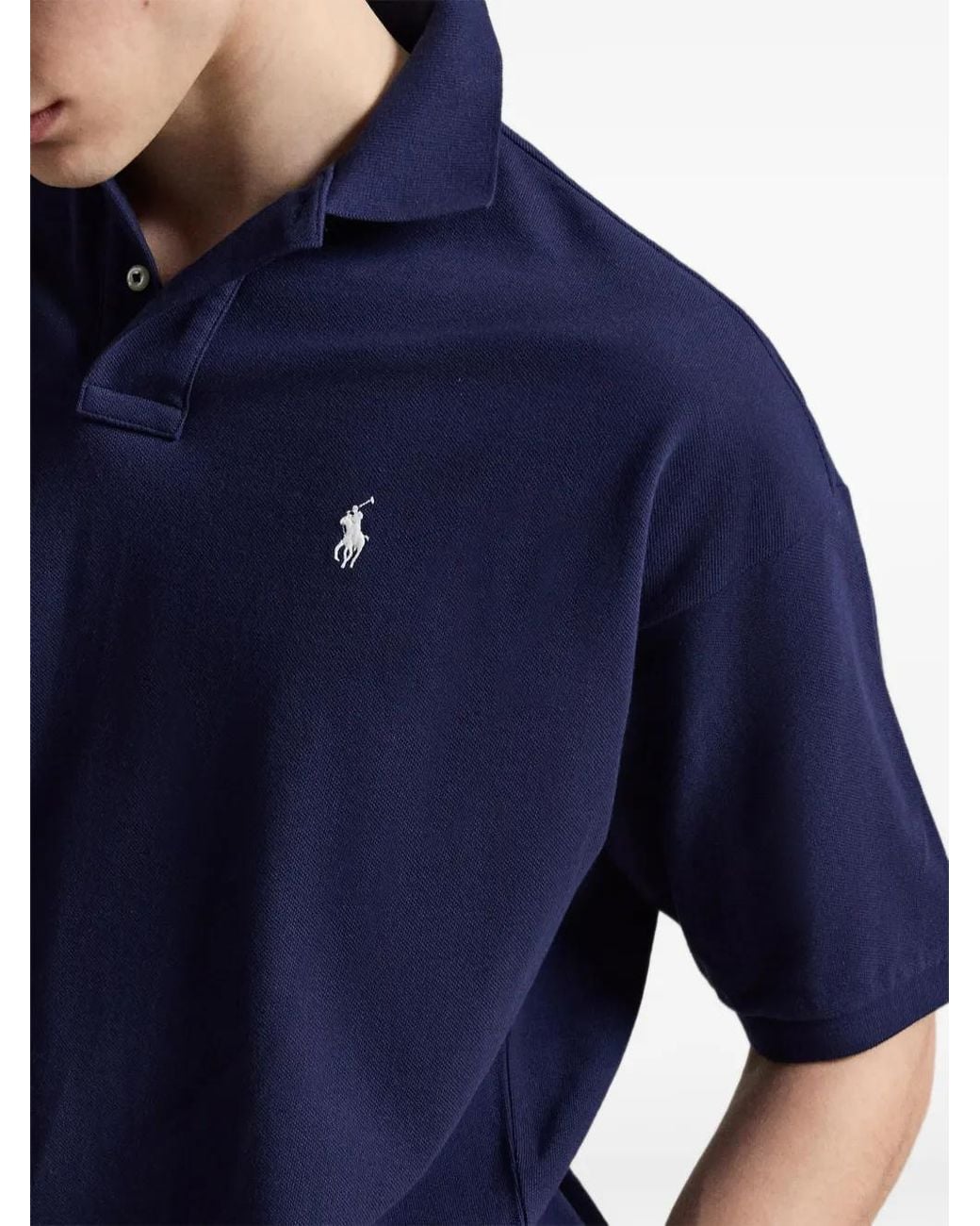Polo Ralph Lauren Blue 100% Cotton Polo Shirt for men