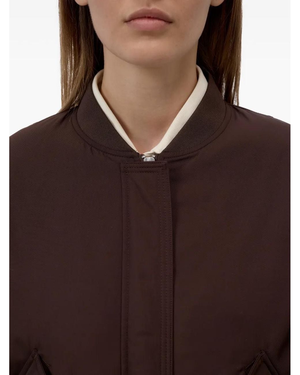 Closed Brown Zipped Blouson Jacket