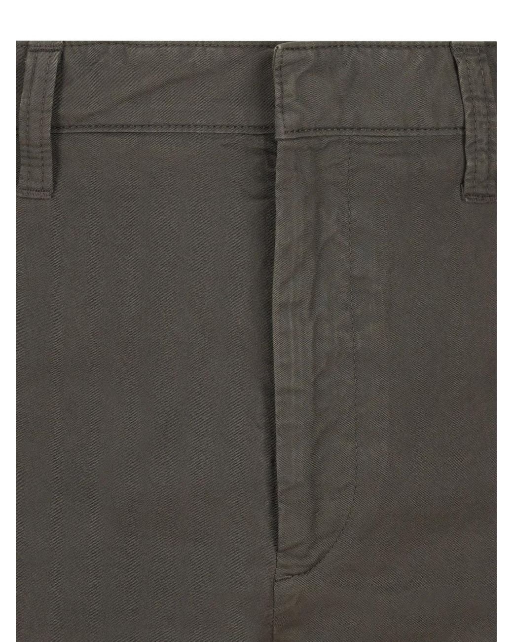 Prada Gray Garment-Dyed Cotton Pants for men