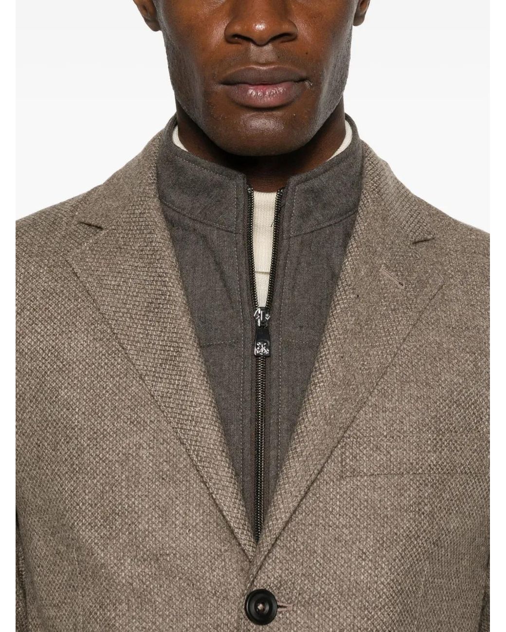 Corneliani Tailored Three-Button Jacket in Brown für Herren