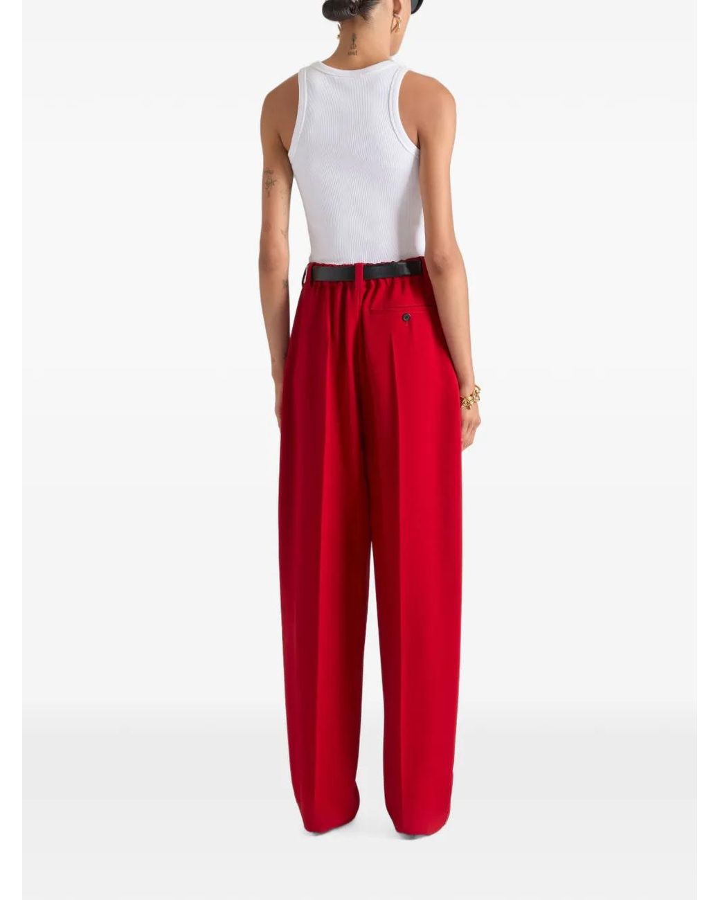 Givenchy Red Double Pleat Pants