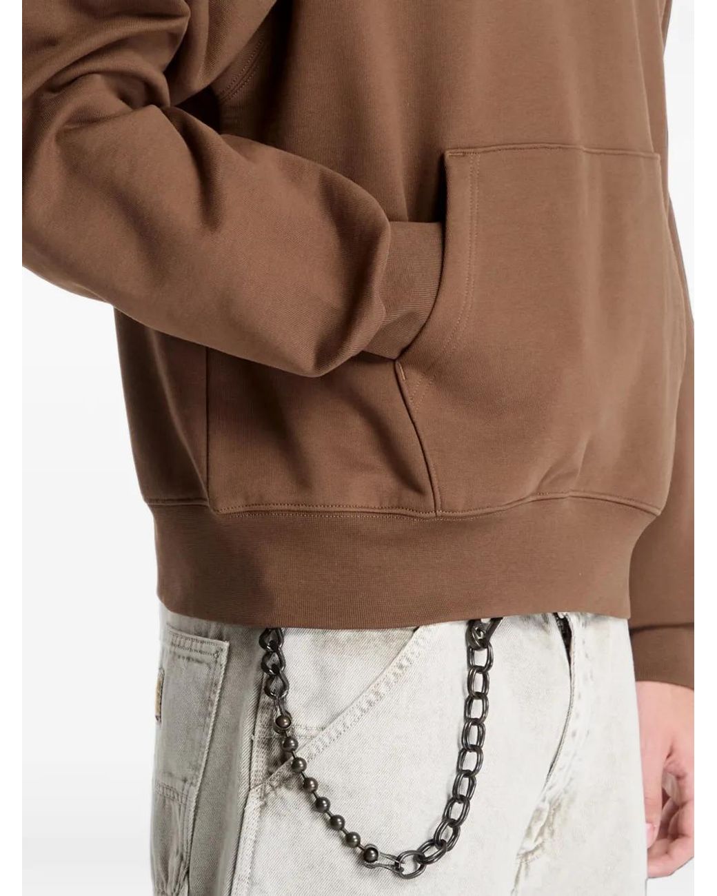 Vans Brown Oval-Logo Hoodie for men